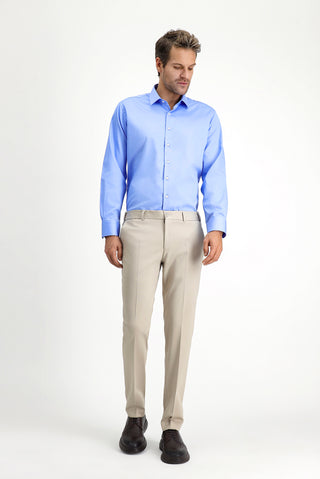  Koyu Mavi  Uzun Kol Klasik Pamuk Gömlek