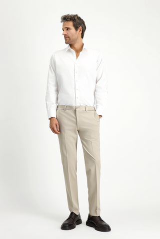  Beyaz Uzun Kol Klasik Pamuk Gömlek