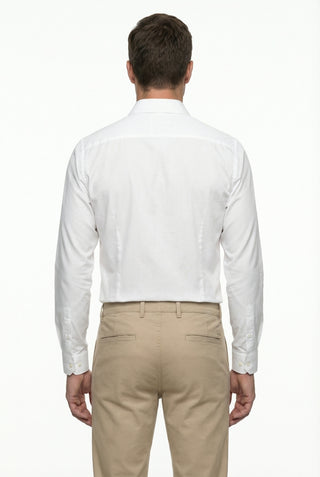  Beyaz Uzun Kol Klasik Nano Care Su İtici Leke Tutmaz 4 Mevsim Pamuk Gömlek