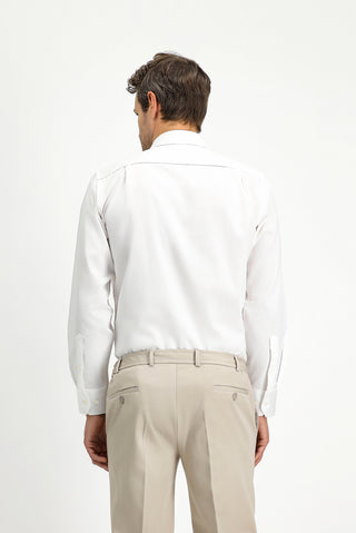  Beyaz Uzun Kol Klasik Pamuk Gömlek