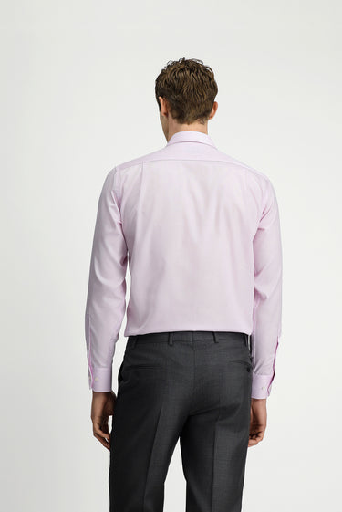Toz Pembe Uzun Kol Non Iron Saten Klasik Cepli Pamuklu Gömlek