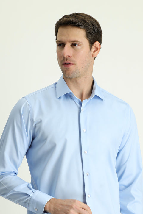 Açık Mavi U. KOL GÖMLEK