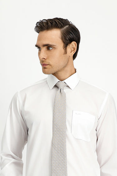  Beyaz Uzun Kol Regular Fit Non Iron Ütü Gerektirmeyen Pamuklu Gömlek