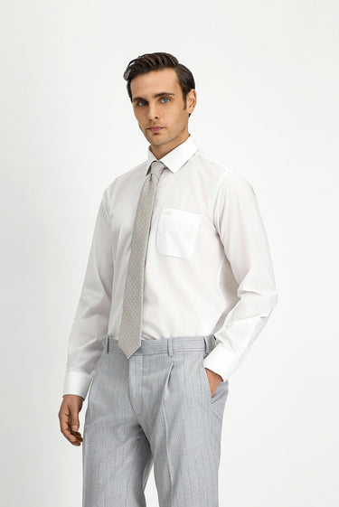  Beyaz Uzun Kol Regular Fit Non Iron Ütü Gerektirmeyen Pamuklu Gömlek