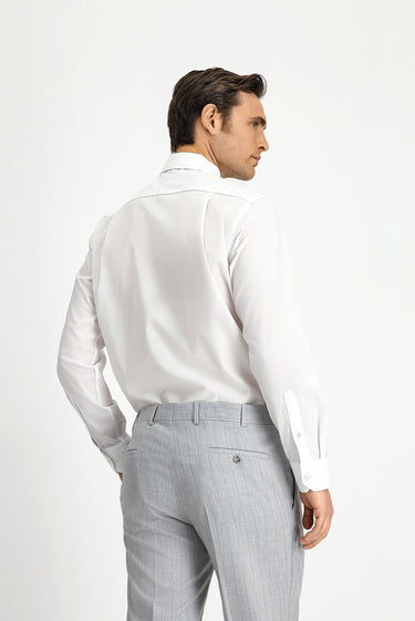 Beyaz Uzun Kol Regular Fit Non Iron Ütü Gerektirmeyen Pamuklu Gömlek