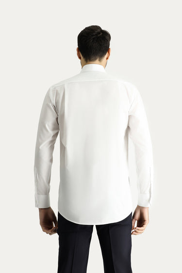 Beyaz Uzun Kol Regular Fit Non Iron Ütü Gerektirmeyen Pamuklu Gömlek