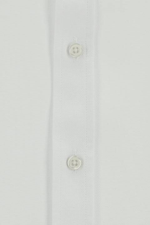 Beyaz Uzun Kol Regular Fit Düğmeli Yaka Pamuklu Kolay Ütülenebilir Oxford 4 Mevsim Gömlek