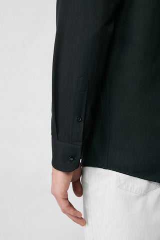  Siyah Uzun Kol Regular Fit Klasik Yaka Pamuklu Kolay Ütülenebilir 4 Mevsim Oxford Gömlek