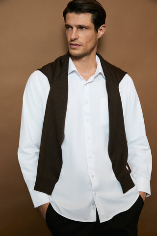  Beyaz Uzun Kol Regular Fit Klasik Yaka Pamuklu Kolay Ütülenebilir 4 Mevsim Oxford Gömlek