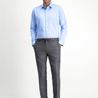 Açık Mavi Uzun Kol Slim Fit Dar Kesim Klasik Pamuk Gömlek