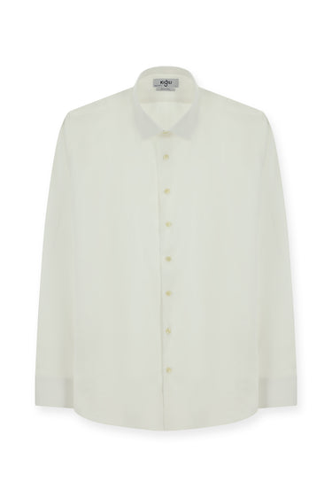 Beyaz Uzun Kol Slim Fit Dar Kesim Klasik Pamuk Gömlek