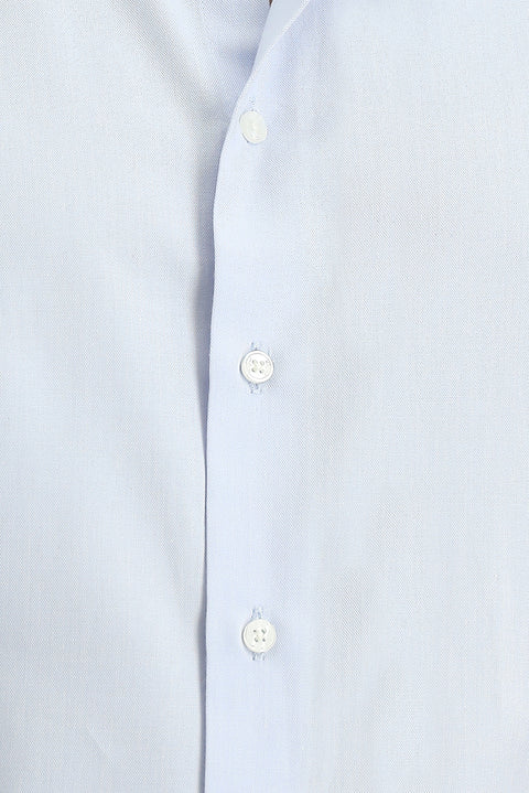 Açık Mavi Uzun Kol Slim Fit Dar Kesim Pamuk Oxford Gömlek