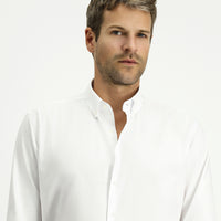 Beyaz Uzun Kol Slim Fit Dar Kesim Pamuk Oxford Gömlek