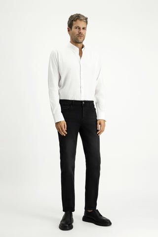  Beyaz Uzun Kol Slim Fit Dar Kesim Pamuk Oxford Gömlek