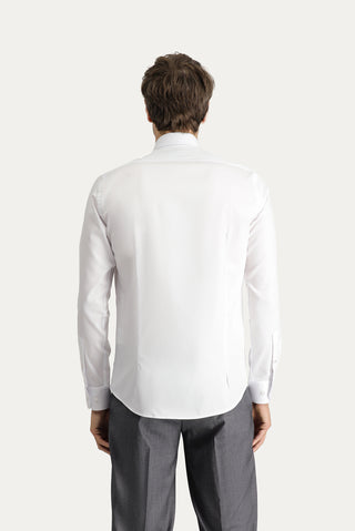  Beyaz Uzun Kol Slim Fit Dar Kesim Non Iron Klasik Pamuklu Gömlek