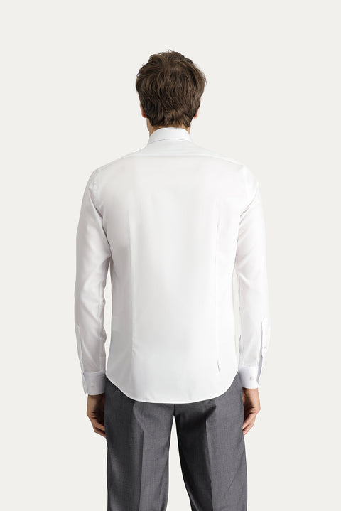 Beyaz Uzun Kol Slim Fit Dar Kesim Non Iron Klasik Pamuklu Gömlek