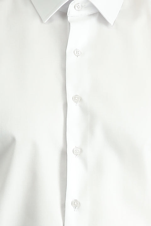 Beyaz Uzun Kol Slim Fit Dar Kesim Non Iron Klasik Pamuklu Gömlek