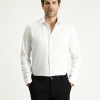 Beyaz Uzun Kol Slim Fit Dar Kesim Non Iron Klasik Pamuklu Gömlek