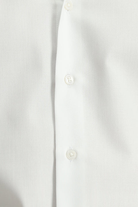 Beyaz Uzun Kol Slim Fit Dar Kesim Non Iron Klasik Pamuklu Gömlek