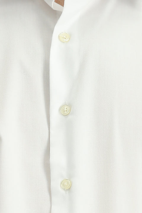 Beyaz Uzun Kol Slim Fit Dar Kesim Klasik Non Iron Pamuklu Gömlek