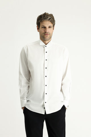  Beyaz Ata Yaka Klasik Pamuk Gömlek