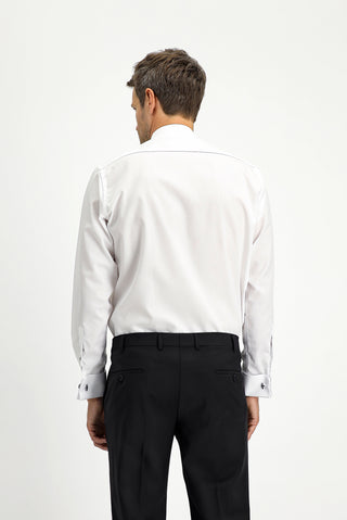  Beyaz Ata Yaka Klasik Pamuk Gömlek