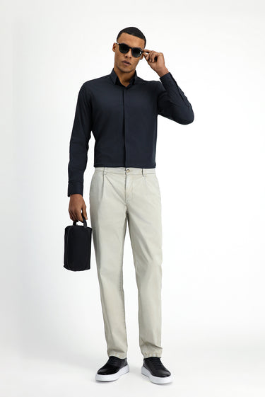  Siyah Techno-Line Uzun Kol Slim Fit Dar Kesim Likralı Gömlek