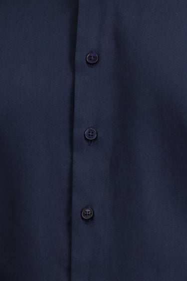 Koyu Lacivert Uzun Kol Slim Fit Dar Kesim Klasik Pamuk Gömlek