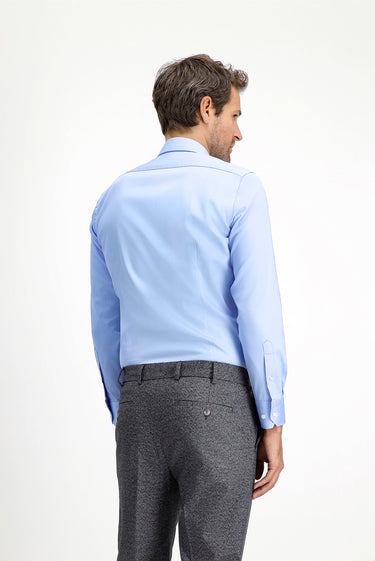 Açık Mavi Uzun Kol Slim Fit Dar Kesim Klasik Pamuk Gömlek