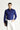 Orta Lacivert Uzun Kol Slim Fit Dar Kesim Pamuklu Non Iron Saten Klasik Gömlek