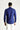 Orta Lacivert Uzun Kol Slim Fit Dar Kesim Pamuklu Non Iron Saten Klasik Gömlek
