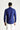 Orta Lacivert Uzun Kol Slim Fit Dar Kesim Pamuklu Non Iron Saten Klasik Gömlek