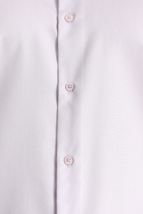 Lila Uzun Kol Slim Fit Dar Kesim Pamuklu Non Iron Saten Klasik Gömlek