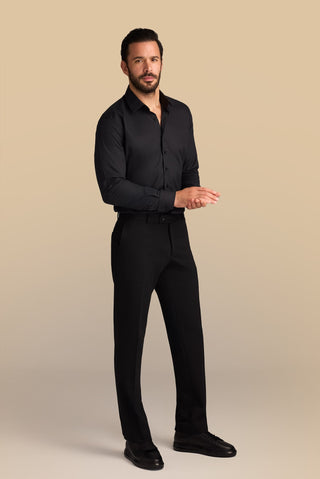  Siyah Uzun Kol Slim Fit Dar Kesim Non Iron Ütü Gerektirmeyen Pamuklu Gömlek