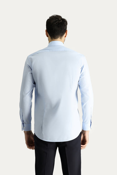  Uçuk Mavi Uzun Kol Slim Fit Dar Kesim Non Iron Ütü Gerektirmeyen Pamuklu Gömlek