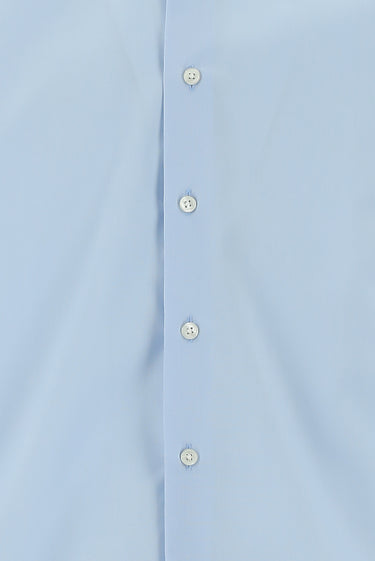 Uçuk Mavi Uzun Kol Slim Fit Dar Kesim Non Iron Ütü Gerektirmeyen Pamuklu Düğmeli Yaka Gömlek