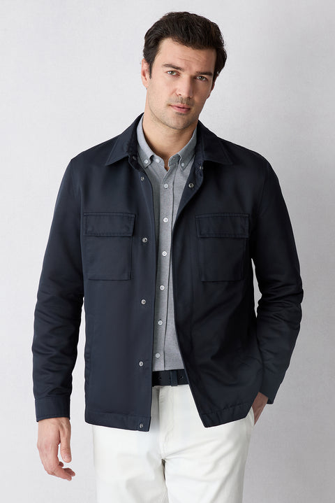 Dark Anthracite Long Sleeve Slim Fit Button-Down Collar Cotton Easy-Iron 4-Season Oxford Shirt