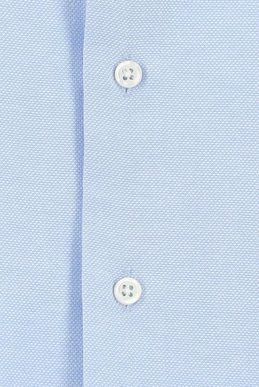 Açık Mavi Uzun Kol Slim Fit Klasik Yaka Oxford Pamuklu Kolay Ütülenebilir Gömlek