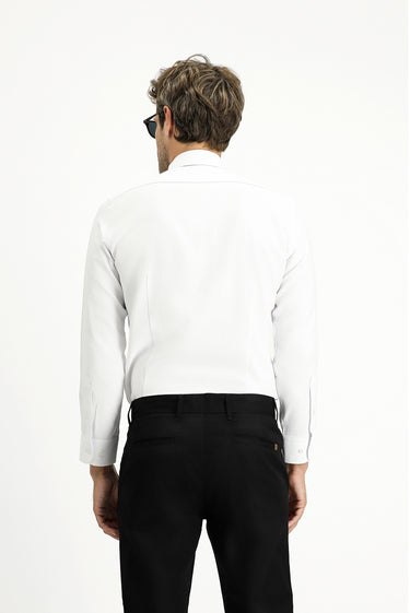 Beyaz Uzun Kol Slim Fit Klasik Yaka Oxford Pamuklu Kolay Ütülenebilir Gömlek