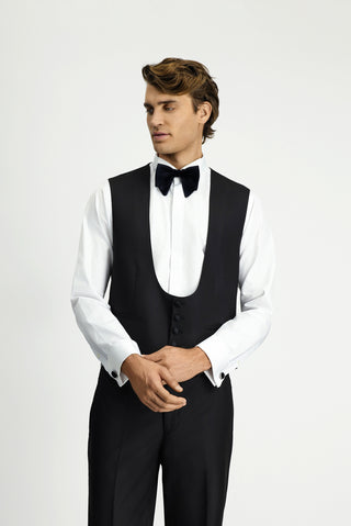  Siyah Regular Fit Klasik Smokin Yelek