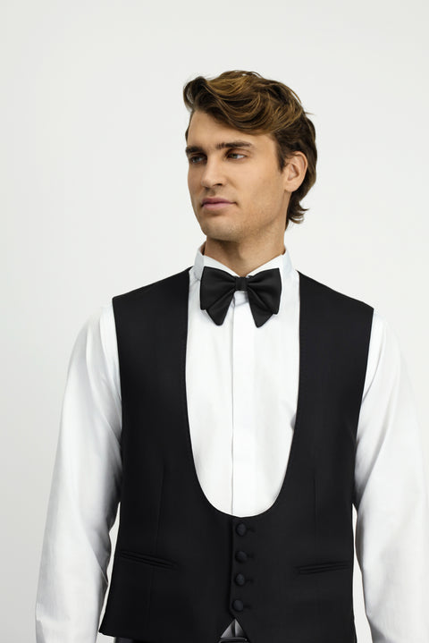 Siyah Regular Fit Klasik Smokin Yelek