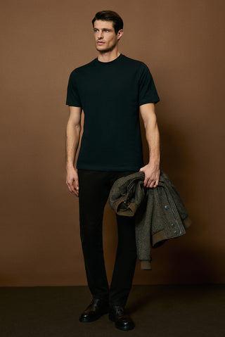  Siyah Bisiklet Yaka Regular Fit Süprem Pamuk Tişört