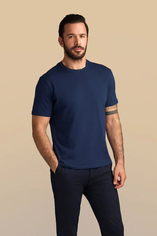  Orta Lacivert Bisiklet Yaka Regular Fit Süprem Pamuk Tişört