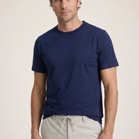 Medium Navy Crew Neck Regular Fit 100% Cotton T-shirt