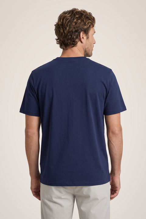 Medium Navy Crew Neck Regular Fit 100% Cotton T-shirt