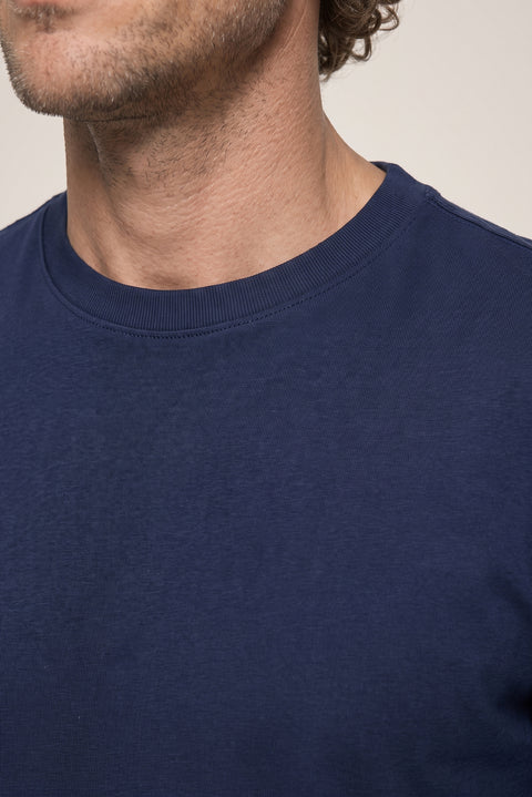 Medium Navy Crew Neck Regular Fit 100% Cotton T-shirt