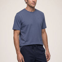 Indigo Crew Neck Regular Fit 100% Cotton T-shirt