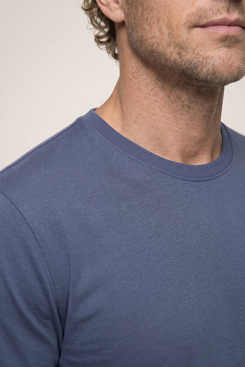 Indigo Crew Neck Regular Fit 100% Cotton T-shirt