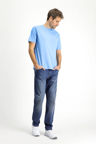  Mavi Bisiklet Yaka Regular Fit Süprem Pamuk Tişört