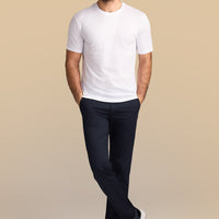 Beyaz Bisiklet Yaka Regular Fit Süprem Pamuk Tişört